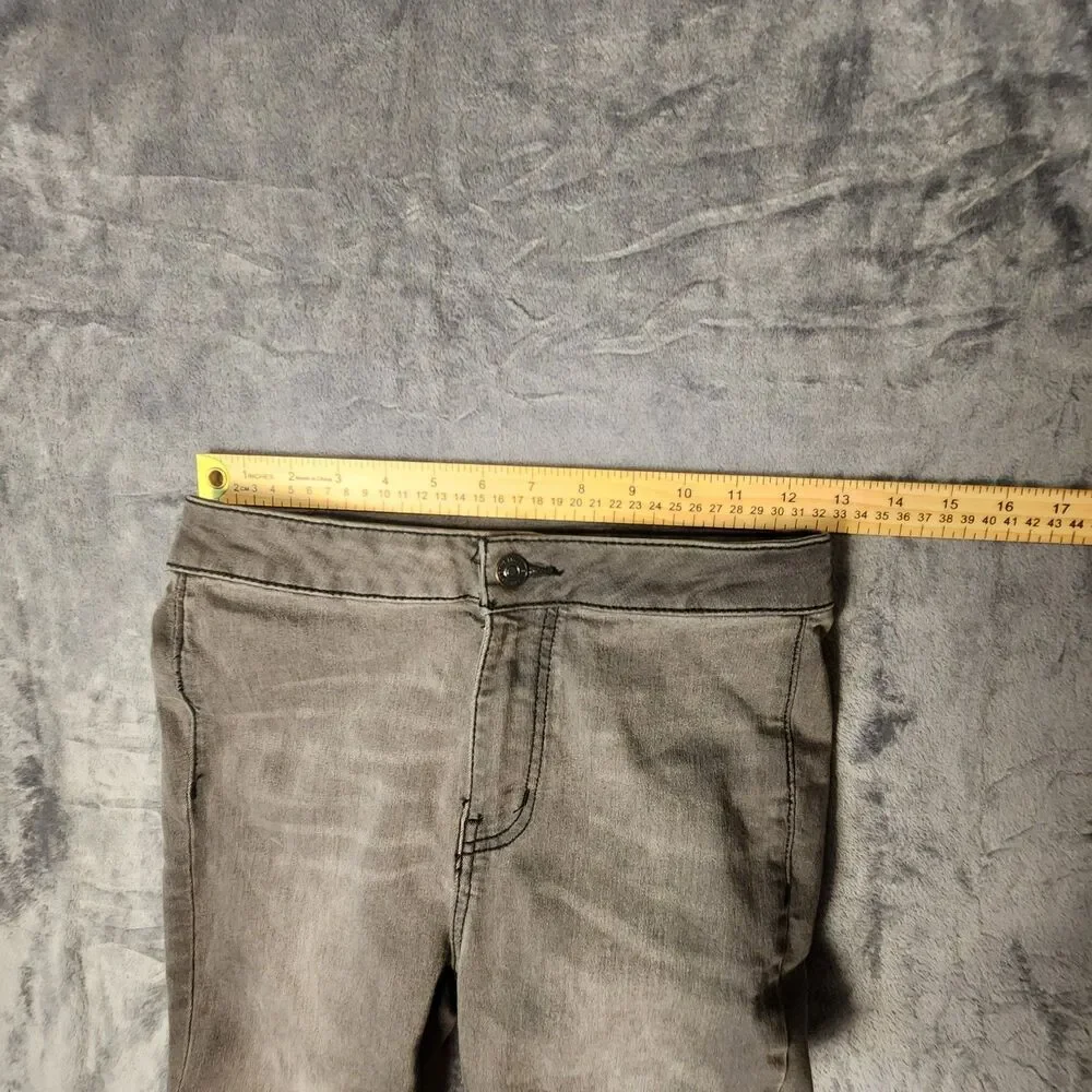 Free People Just Float On Flare Jeans Womens Size W25 Grey Raw Hem‎ Bell Bottoms